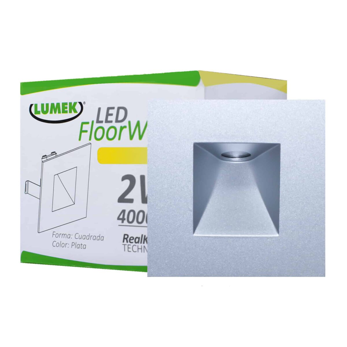 Led Floor Wash 4000K B Silver