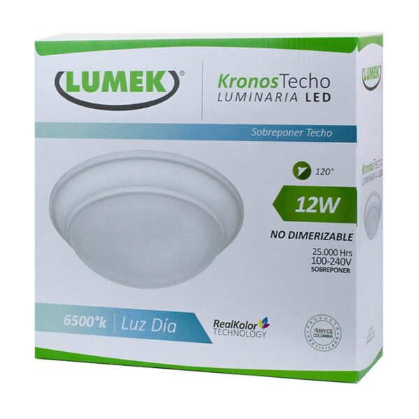LUMINARIA LED KRONOS TECHO 12W 6500K 100-240V IP20 UE (10)