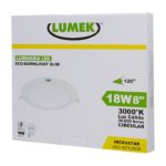 Luminaria Led Eco Downlight Bc8 18W 3000k Incrustar
