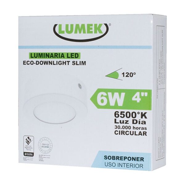 Luminaria Led Eco Downlight Bc4 6W 6500k