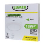 Luminaria Led Eco Downlight Bc8 18W 3000k