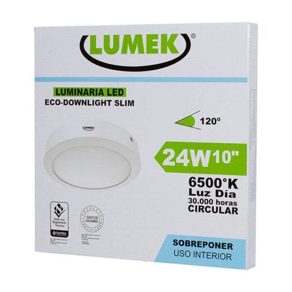 Luminaria Led Eco Downlight Bc10 24W 6500k