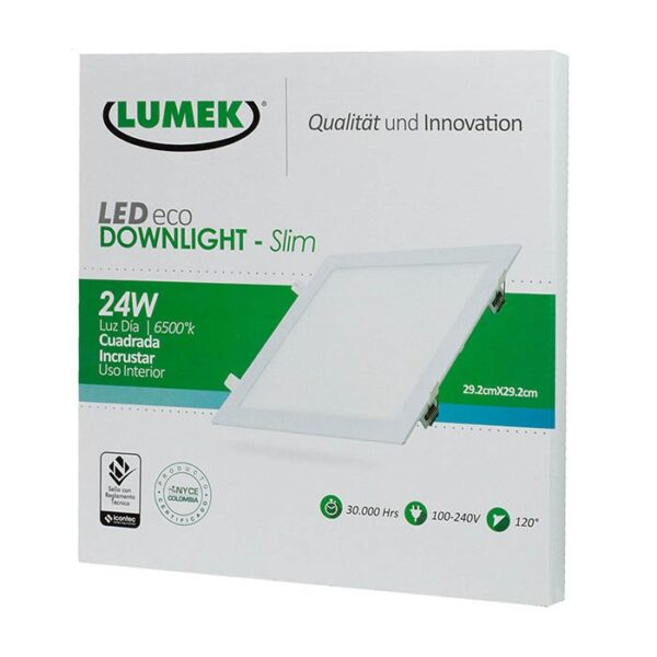 Luminaria Led Eco Downlight Bc 24W 6500k Incrustar