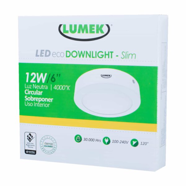 Luminaria Led Eco Downlight Bc6 Slim 12W 4000K