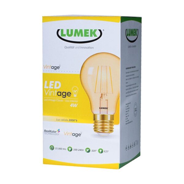 Bombillo Led Eco Vintage Classic 4W 2000k