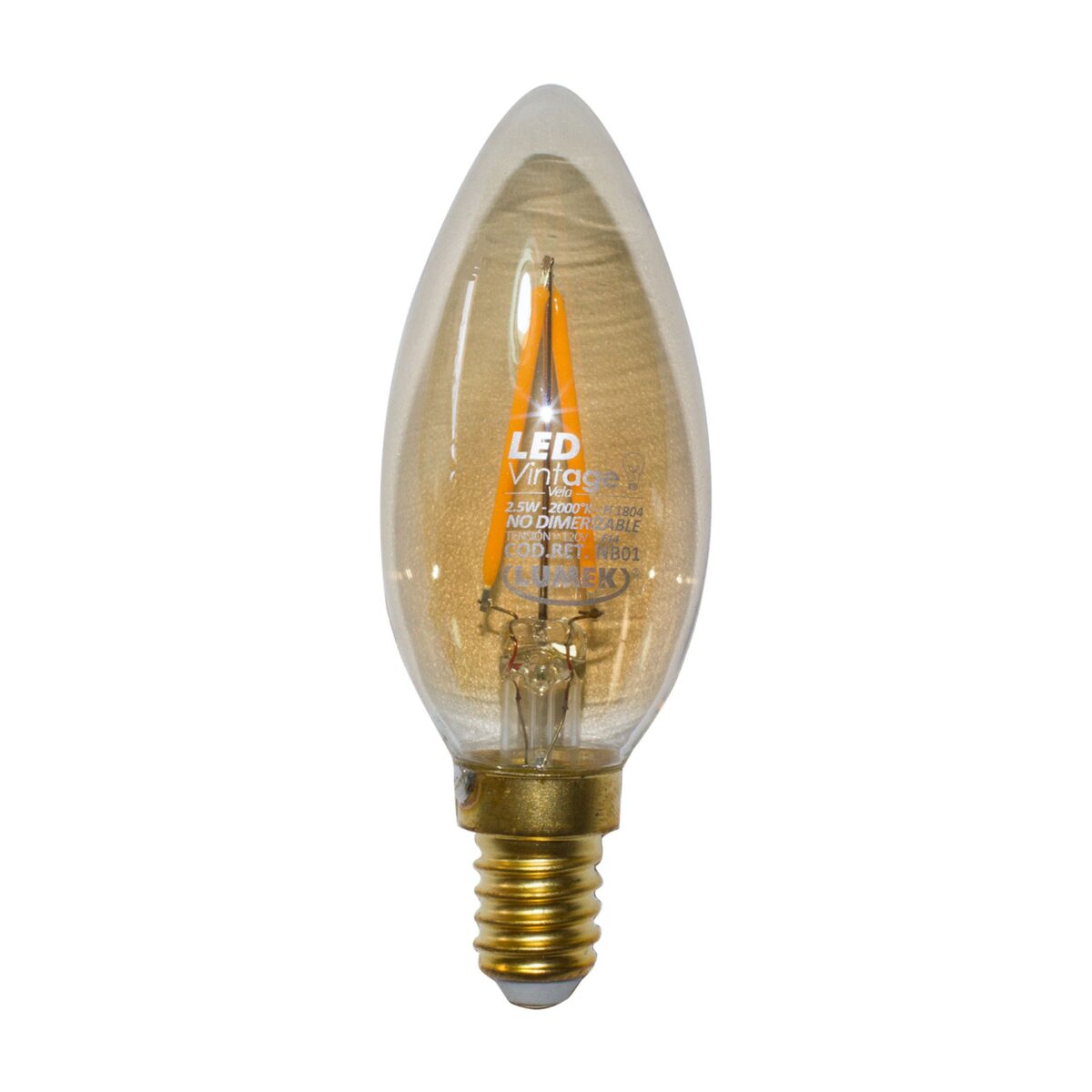 Bombillo Led Eco Vintage Vela 2.5W 2000k - Imagen 2