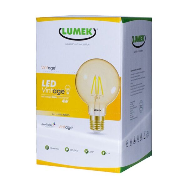 Bombillo Led Eco Vintage Globo 4W 2000k