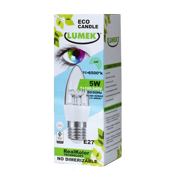 Bombillo Led Eco Vela 5W 6500k