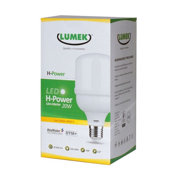 Bombillo Led Eco H Power 20W 3000K