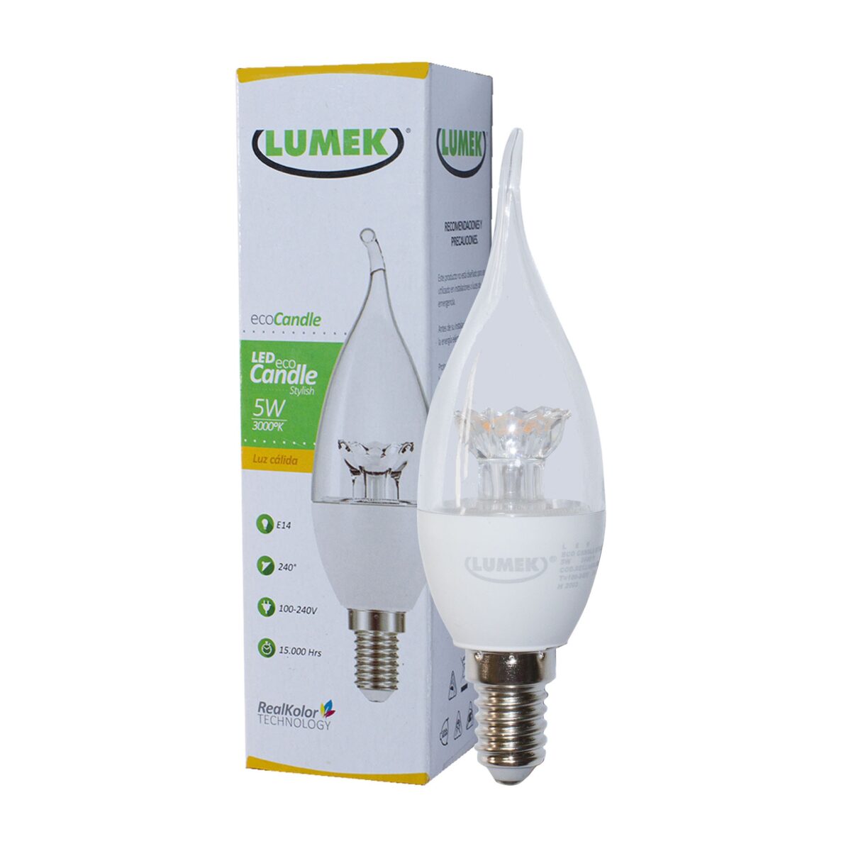 Bombillo Led Eco Vela 5W 3000k Stylish - Imagen 3