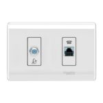 GENESIS TOMA TIPO COAXIAL TV 75 OHM + TOMA TELEFÓNICA RJ-11 4HILOS UE(10)