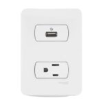 MILUZ Cargador USB y Tomacorriente Sencilla 15A UE 6