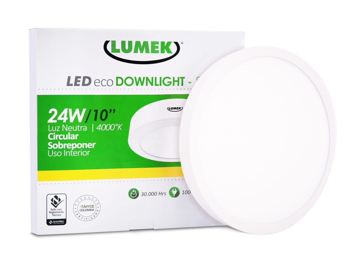 Luminaria Led Eco Downlight Bc10 Slim 24W 4000K - Imagen 3