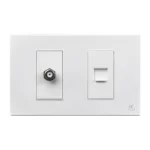 toma tipo coaxial tv + toma telefónica lumek