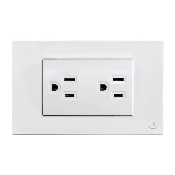 tomacorriente doble (2p+t)lumek